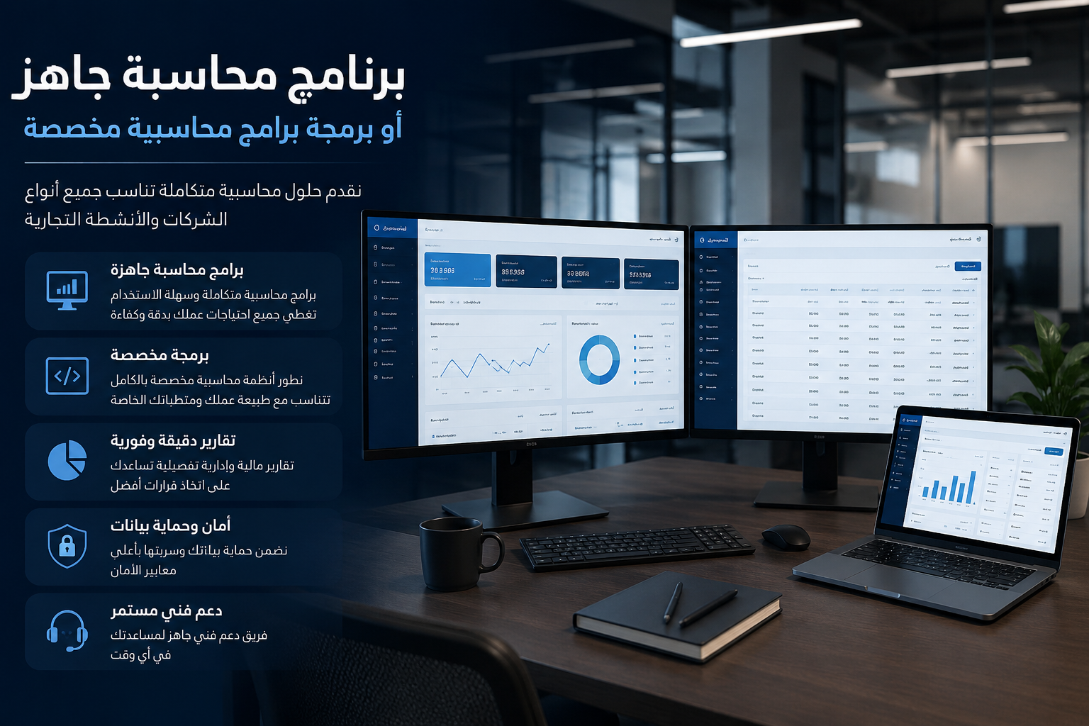 برمجة برامج محاسبية: دليلك الشامل لتطوير نظام محاسبي مخصص لشركتك 2026